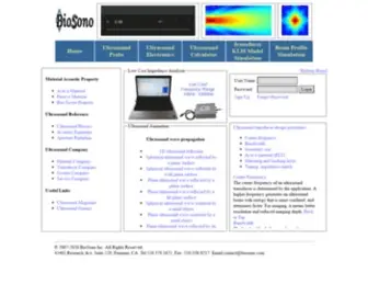 Biosono.com(Dedicated to Ultrasound Solutions) Screenshot