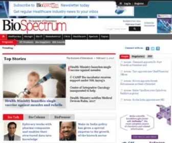 Biospectrumindia.com(BioSpectrum) Screenshot