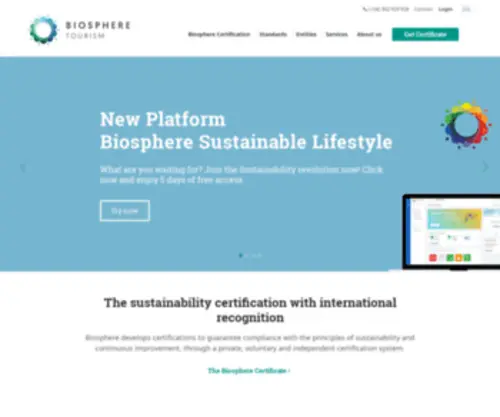 Biosphereexperience.com(Sustainability certification) Screenshot