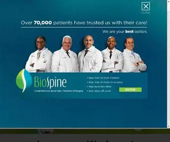 Biospine.com(Comprehensive Spine Care & Treatment) Screenshot