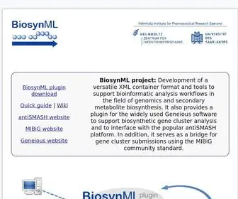 Biosynml.de(BiosynML project) Screenshot