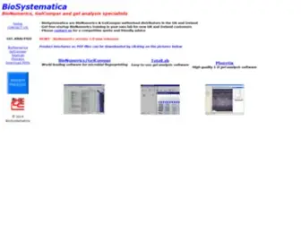 Biosystematica.com(BIONUMERICS & GELCOMPAR II SOFTWARE) Screenshot