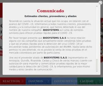 Biosystemsantioquia.com.co(Bienvenidos a Biosystems Antioquia S.A) Screenshot