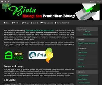 Biota.ac.id(Biota) Screenshot