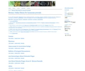 Biotaxa.org(Online library for taxonomic journals) Screenshot