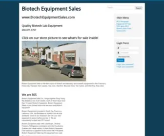 Biotechequipmentsales.com(Biotech Equipment Sales) Screenshot