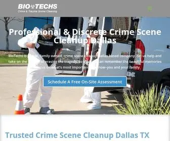 Biotechsdfw.com(Crime Scene & Biohazard Cleanup in Dallas) Screenshot