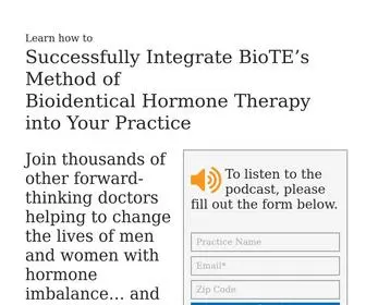 Biotecommunity.com(Bioidentical Hormone Replacement Therapy and Optimization) Screenshot