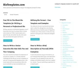 Biotemplates.com(Professional Bio Templates) Screenshot