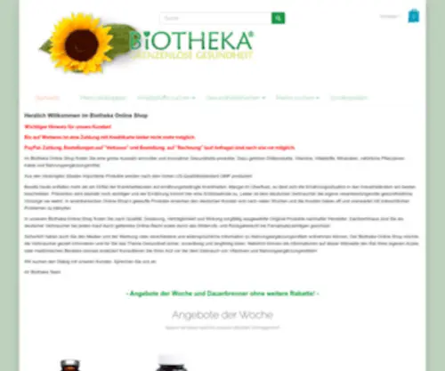 Biotheka.com(Biotheka Online Shop) Screenshot