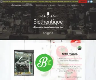 Biothentique.ca(Paniers bio & Épicerie bio) Screenshot