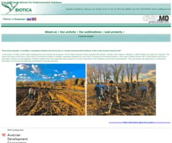 Bioticamoldova.org(BIOTICA Ecological Society welcomes you at its Web site) Screenshot