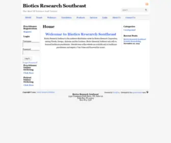 Bioticsse.info(Biotics Research Southeast) Screenshot