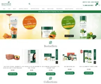 Biotique.com(Biotique offers you the variety of beauty products online) Screenshot