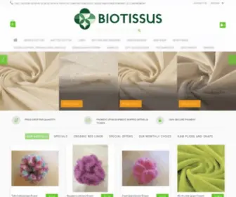 Biotissus.com(Tissu bio) Screenshot