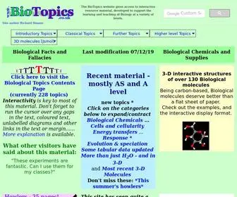 Biotopics.co.uk(BioTopics Website) Screenshot