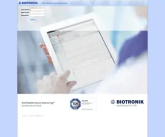 Biotronik-Homemonitoring.com(Home Monitoring Service Center) Screenshot
