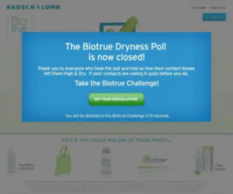 Biotruedrynesspoll.com(Biotrue Dryness Poll) Screenshot