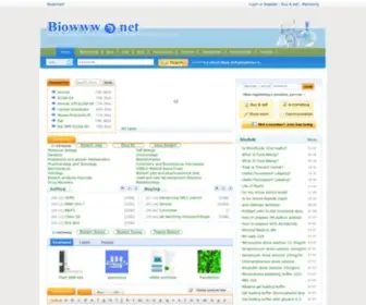 Biowww.net(Biotech BioPharma Online Marketplace and Resource Portal) Screenshot