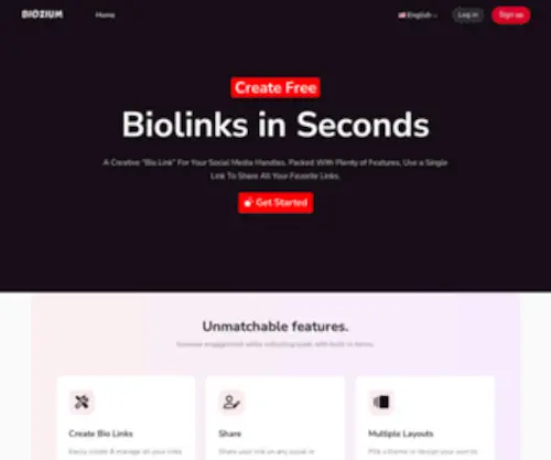 Biozium.com(Make Biolinks Quickly) Screenshot