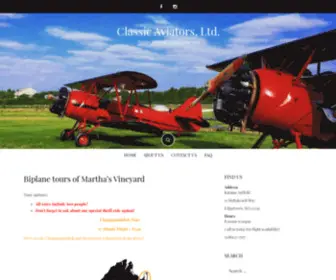 Biplanemv.com(Biplane Rides of Martha's Vineyard) Screenshot