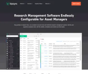 Bipsync.com(Research Management Software for Modern Investors) Screenshot