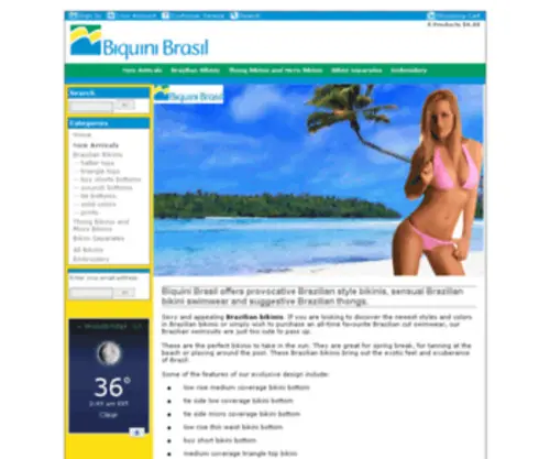 Biquinibrasil.com(Brazilian Bikinis) Screenshot