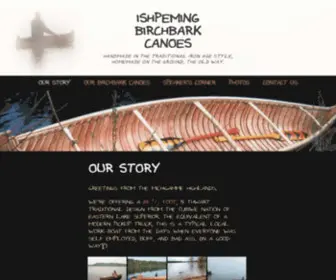 Birchbark-Canoes.com(Our Story) Screenshot