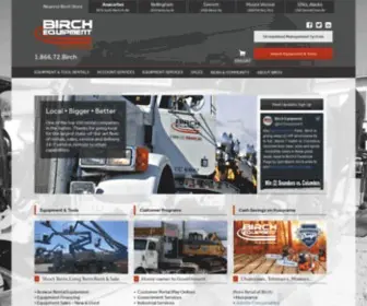 Birchequipment.com(Equipment & Tool Rentals) Screenshot