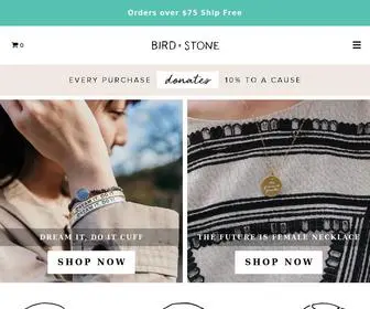 Birdandstone.com(Jewelry that gives back. Ethically made jewelry) Screenshot