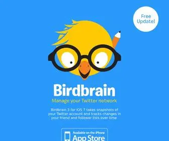 Birdbrainapp.com(App for tracking and managing your Twitter network) Screenshot