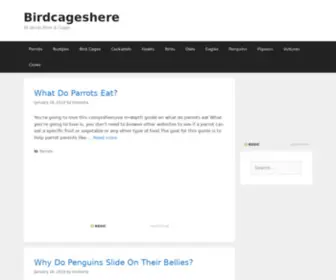 Birdcageshere.com(All about Birds & Cages) Screenshot