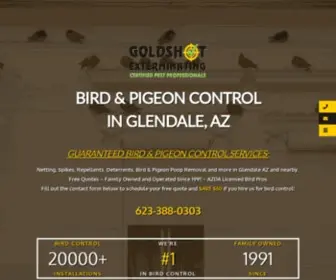 Birdcontrolglendaleaz.net(Expert Bird & Pigeon Control) Screenshot