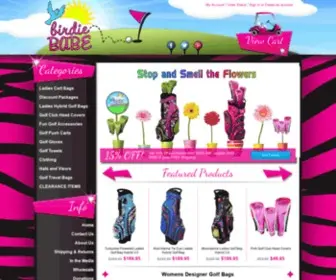 Birdiebabegolf.com(Designer Golf Bags and Accessories for Women) Screenshot