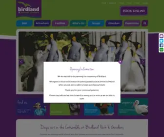 Birdland.co.uk(Birdland Park & Gardens in Bourton) Screenshot