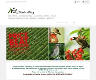 Birdnetting.co.nz(Bird Netting & Insect netting) Screenshot