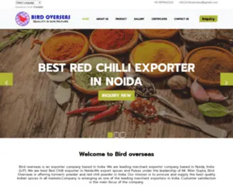 Birdoverseas.com(Best Red Chilli exporter in Noida) Screenshot