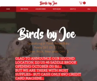 Birdsbyjoe.com(Hand-Raised Exotic Birds) Screenshot