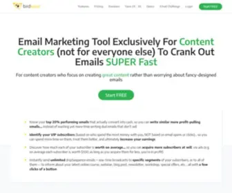 Birdsend.email(Super Fast Email Marketing Tool Exclusively For Content Creators) Screenshot