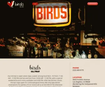 Birdshollywood.com(Birds Café) Screenshot