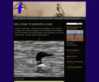 Birdspix.com(Comprehensive site of North American Birds photos) Screenshot