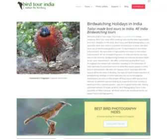 Birdtourindia.com(Birdwatching holidays in india) Screenshot