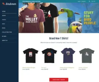 Birdwear.co(Clothing and gifts for people obsessed with birds) Screenshot