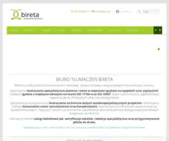 Bireta.pl(Biuro Tłumaczeń Warszawa) Screenshot