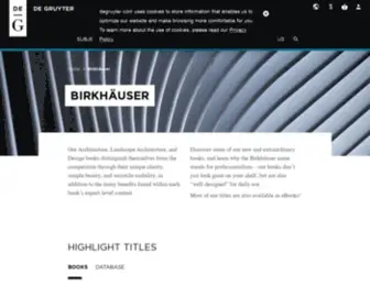 Birkhauser.com(Swiss-based Birkhäuser) Screenshot