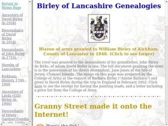 Birley.org(Birley Family Genealogy) Screenshot