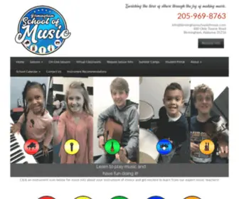 Birminghamschoolofmusic.com(Piano, Voice, Guitar, Violin, Drum) Screenshot