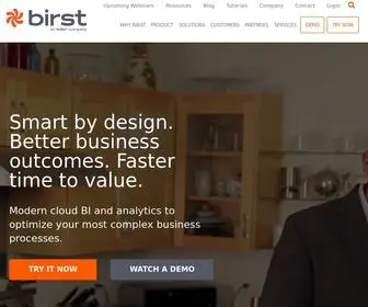 Birst.com(Business Intelligence & Analytics) Screenshot