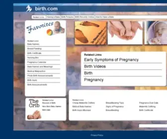 Birth.com(This premium domain name) Screenshot