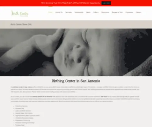 Birthcenterstoneoak.com(Birthing Center in San Antonio) Screenshot